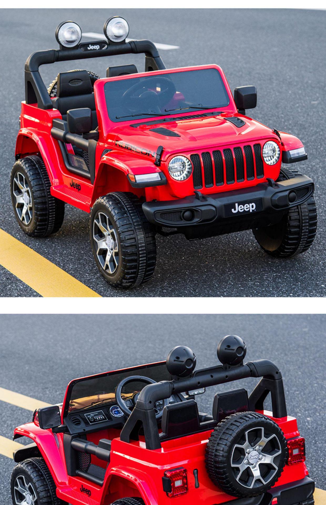 吉普儿童电动车四轮越野遥控汽车小孩宝宝超大玩具车可坐人