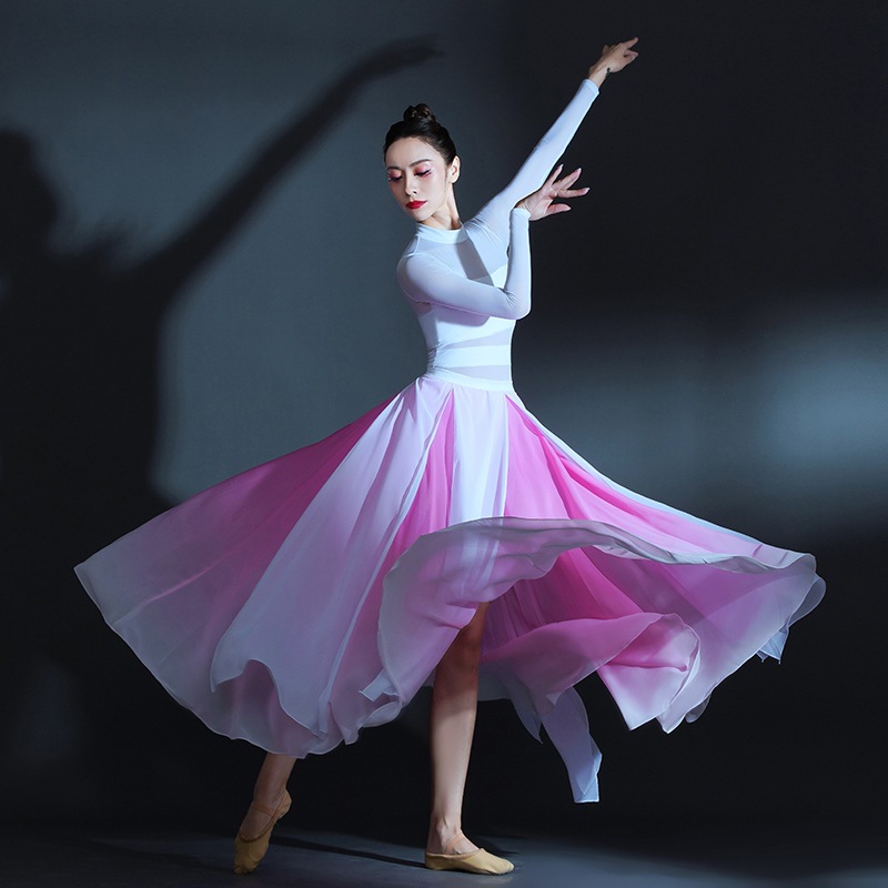 开场舞大摆裙女中国风成人大气伴舞舞蹈服装合唱现代舞演出服长裙