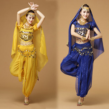 印度舞演出服秋冬新款肚皮舞服装成人女民族风新疆舞蹈表演服套装