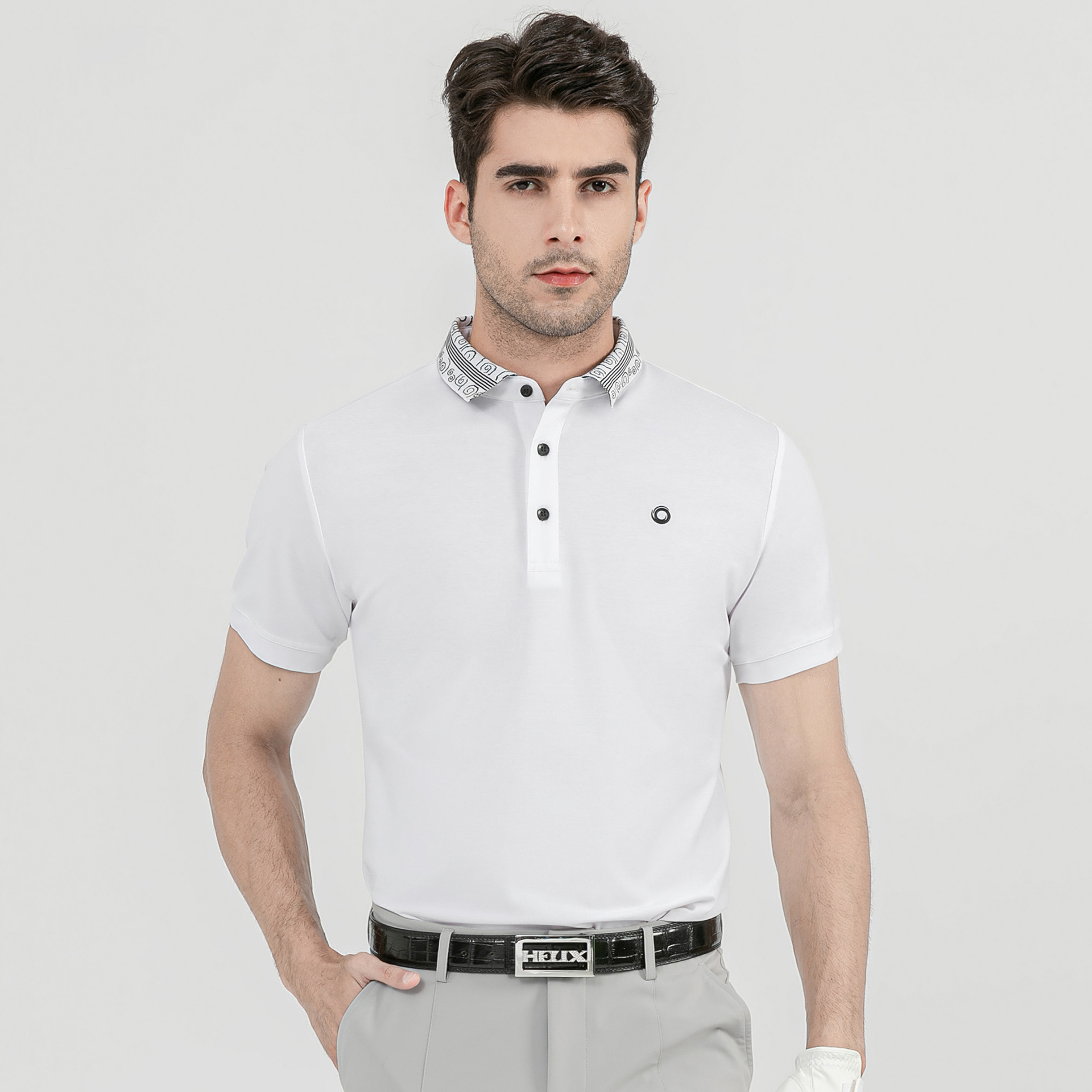 helix喜力克斯高尔夫服装男士短袖t恤夏季凉感户外运动翻领polo衫