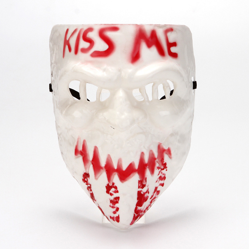 万圣节恐怖面具 人类清除计划kiss me面具 整人吓人面具 现货批发