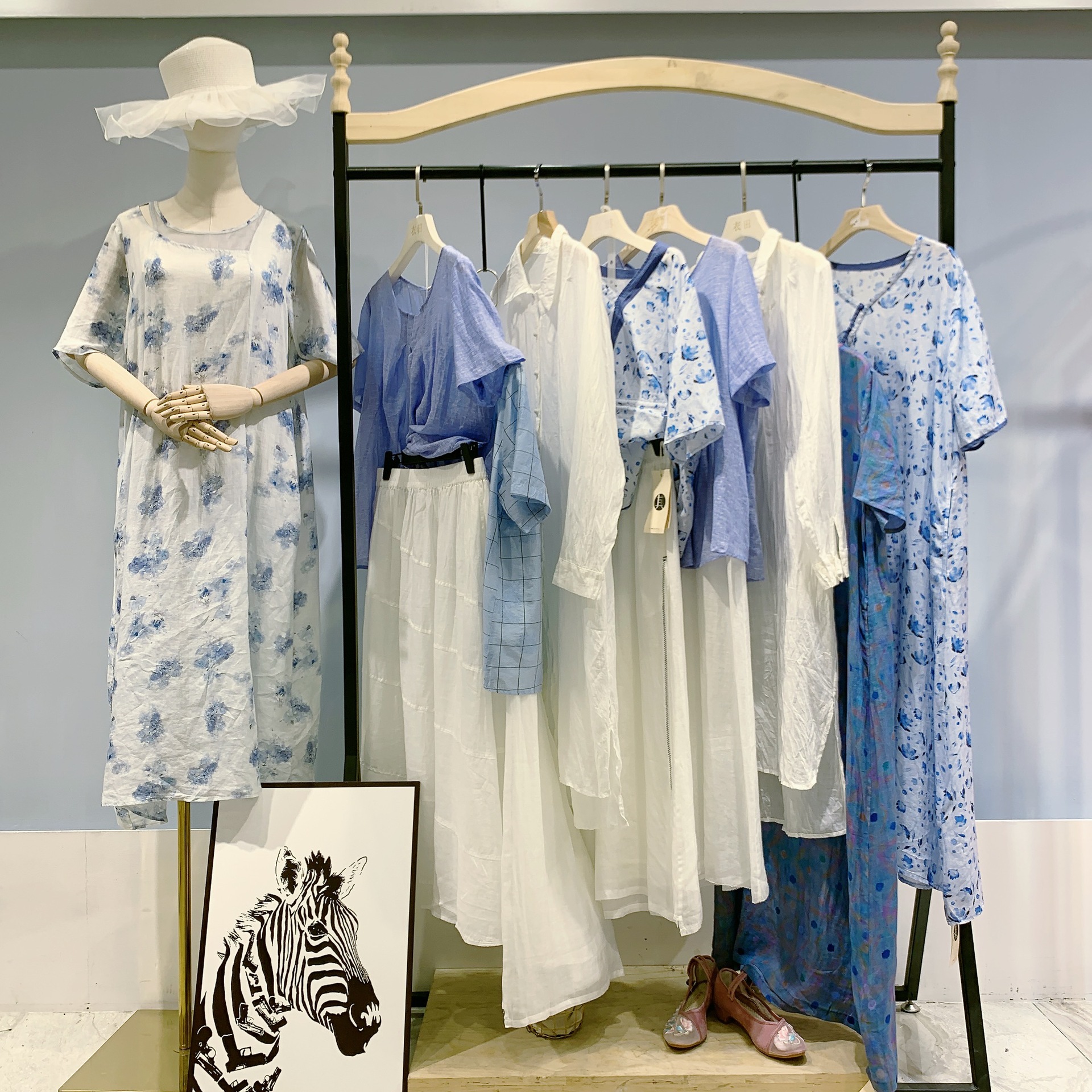 其十品牌夏装棉麻女装原创设计师连衣裙一线高端服饰直播货源批发