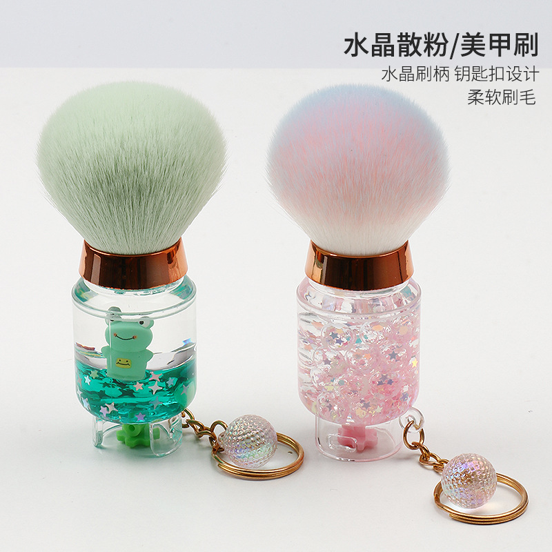 makeup brush new transparent color gas bottle single nail art dust remover mushroom-shaped haircut powder brush portable makeup brush