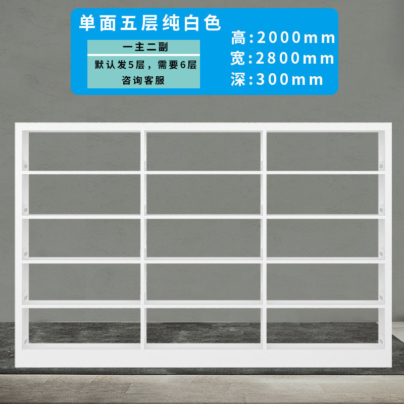 Floor Storage Rack School Library Bookshelf Bookstore Book Room Reading Room Double-Sided Iron Bookshelves File Document Shelf