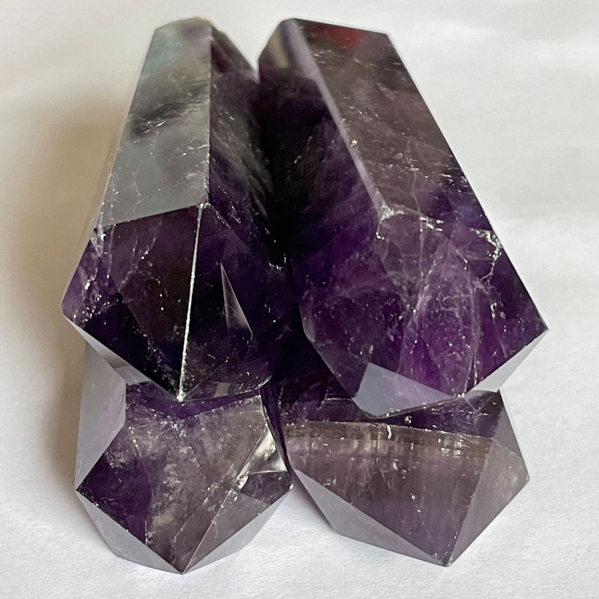 天然紫水晶柱 单尖六棱柱水晶柱 紫晶柱 摆件水晶柱厂家直销