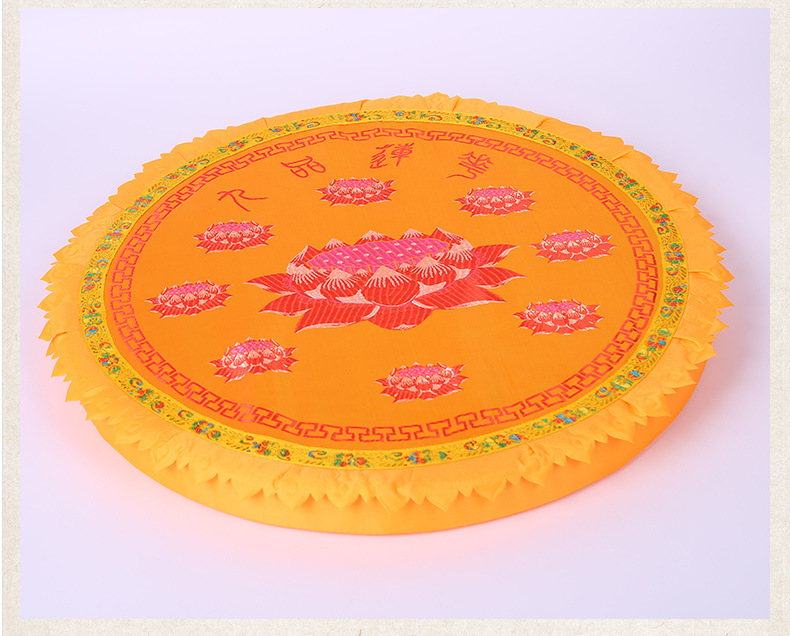 佛教用品莲花刺绣拜垫蒲团佛堂拜佛跪垫莲花打坐垫禅修垫磕头跪拜