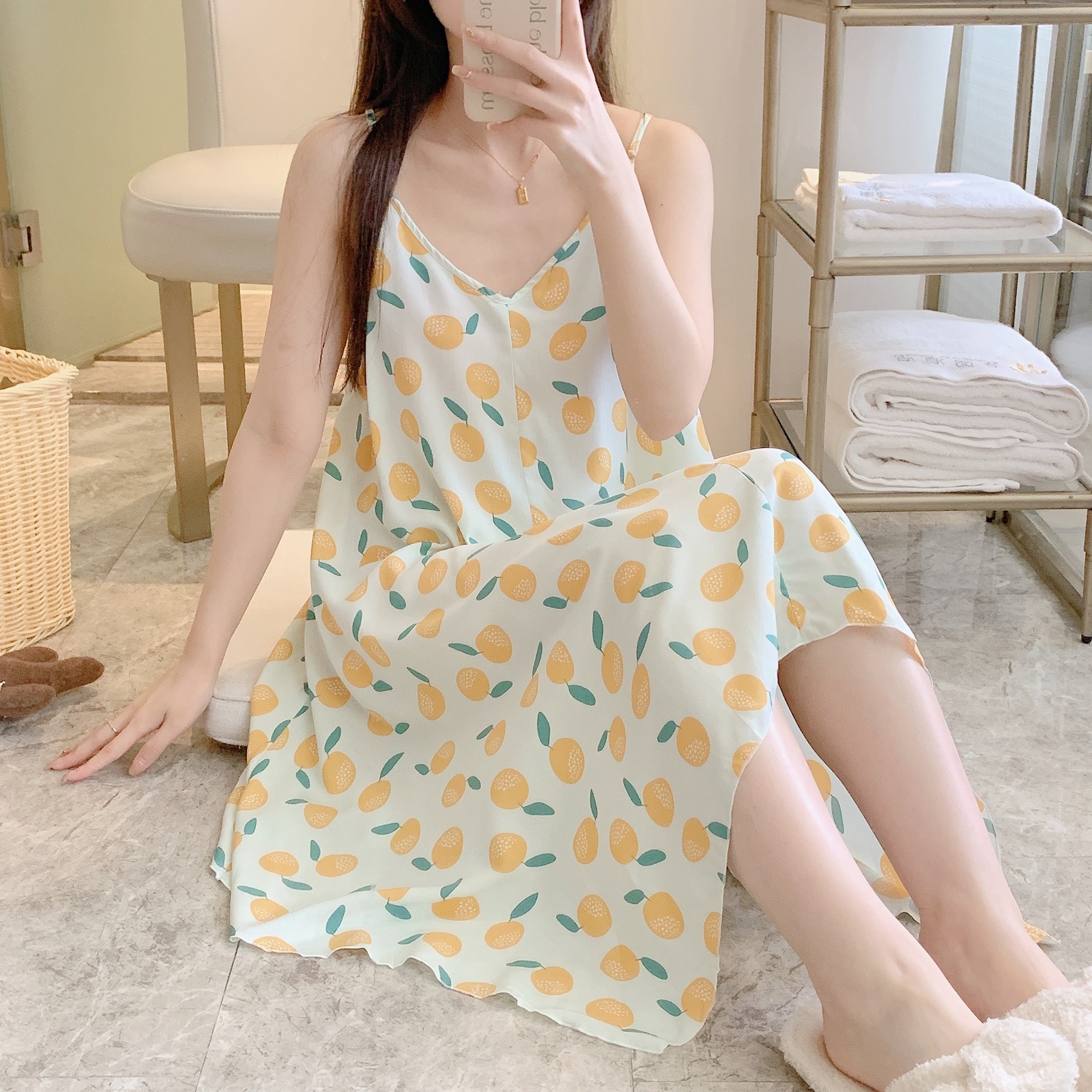 0成交1.0万件吊带棉绸睡裙女夏季新款睡衣家居服日系甜美少女学生