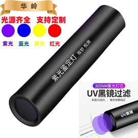 跨境迷你可充电LED紫光验钞防伪黑镜猫藓真菌监测定酒家用手电筒