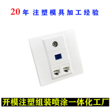 网络开关插座塑料注塑模具86型智能wifi面板模具开模定制塑胶模具