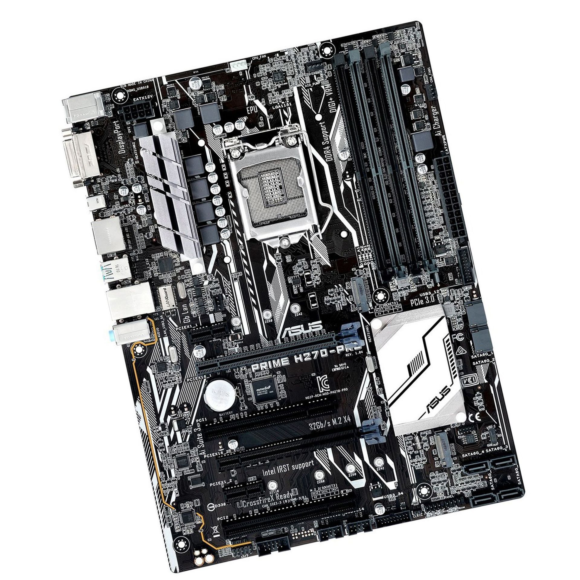 适用于华硕主板prime h270-pro 1151针内存ddr4 64gb atx版型