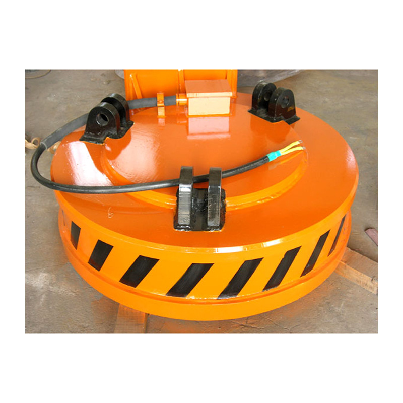 圆形电磁吸盘 吸力大废铁打捞吸盘碎铁吊运起重机配件 电磁吸盘