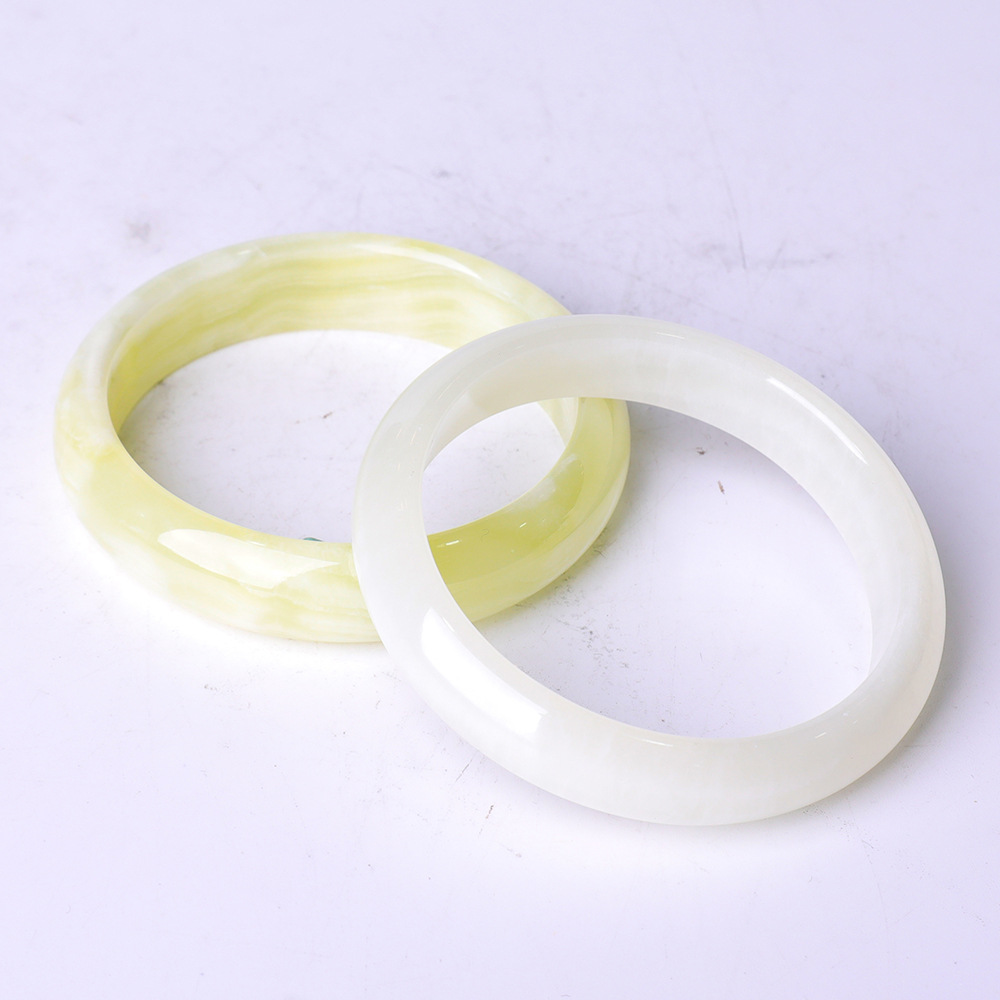 热卖大理石手镯阿富汗玉白色家具摆件礼品水晶装饰物矿石