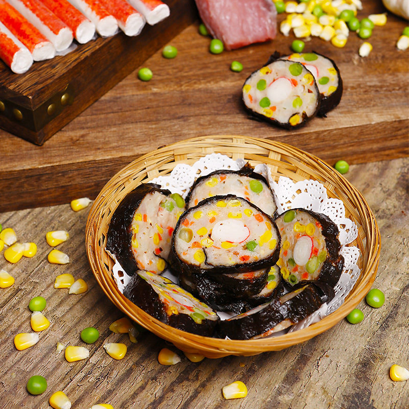 蟹柳紫菜卷港式早点速冻营养早餐下午茶点心烧卖冷冻点心350g12块