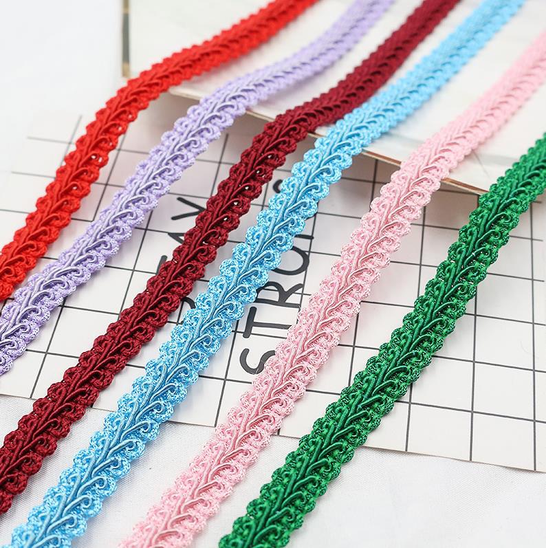 Cross-Border Direct Selling Colorful Herringbone Edge Centipede Side Box Home Textile Toy Lighting Clothing Party DIY Handmade Accessories