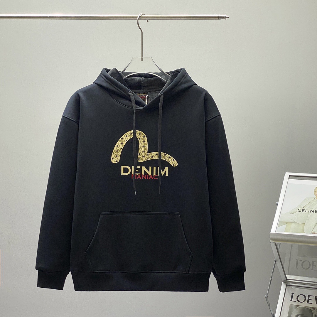 一件代发 秋冬季新款潮牌福神大m连帽情侣长袖卫衣 男女同款