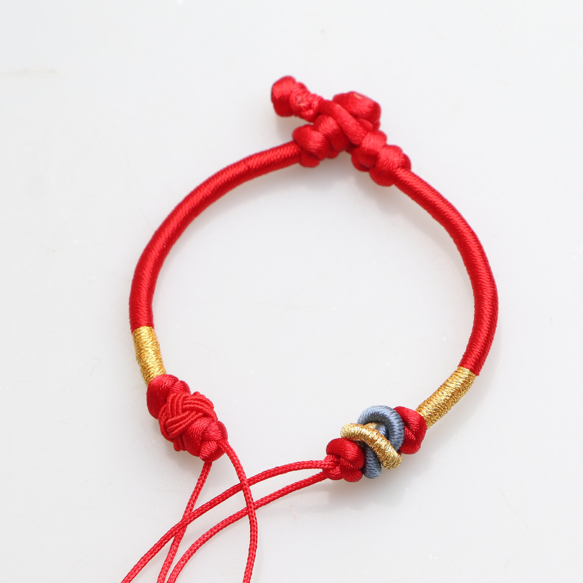 转运珠貔貅女手工半成品编织手绳婴儿红绳宝宝情侣穿首饰手链绳