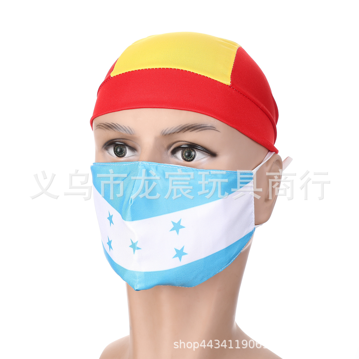 Cross-Border Amazon Breathable Cloth Mask Cotton Fashion Adult Dustproof Washed Sunscreen Flag Mask Ear Hanging Wholesale