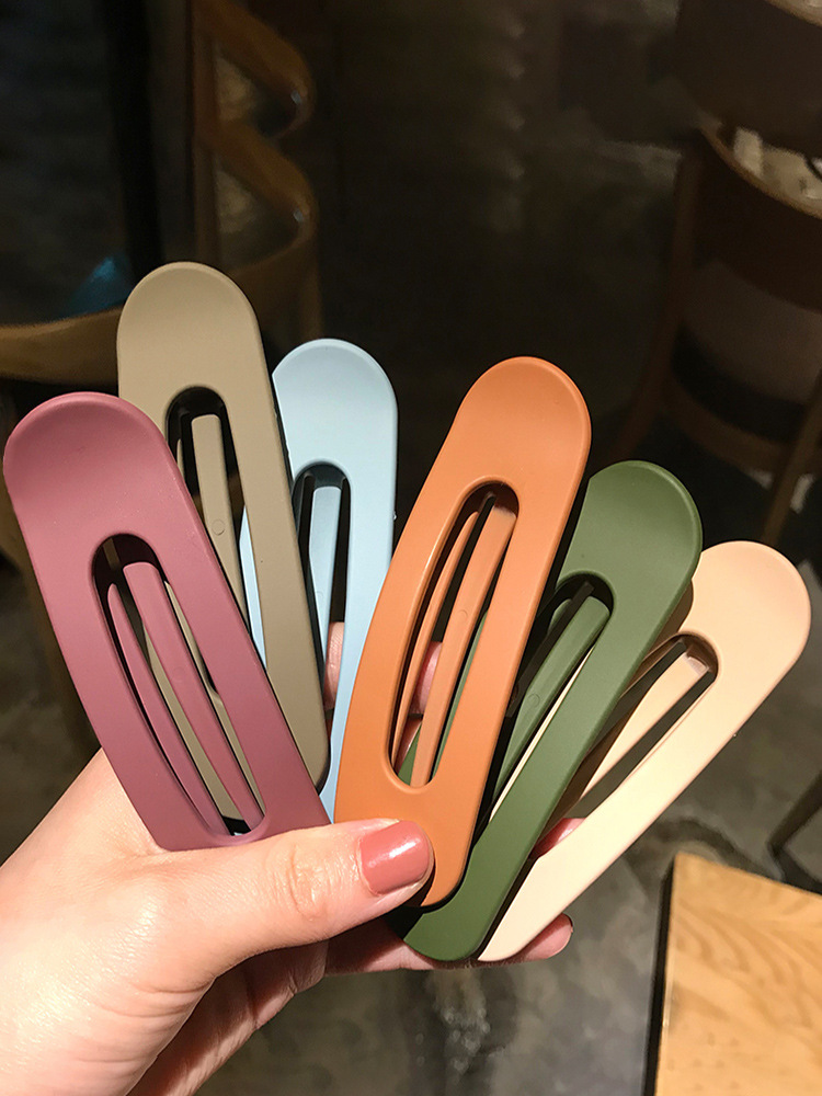 横夹发夹韩国东大门橡皮漆一字夹边夹头发后脑勺夹子顶夹跨境发卡