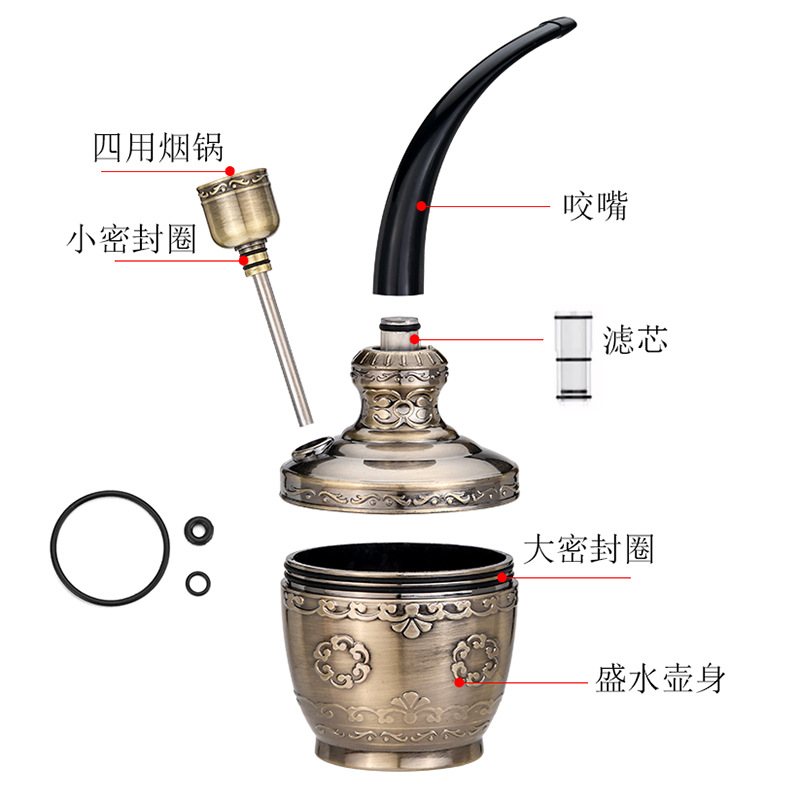 Factory Direct Multi-Functional Hookah Coarse Medium Support Fine Counts Cut Tobacco Universal Filter Hookah Cross-Border Supply