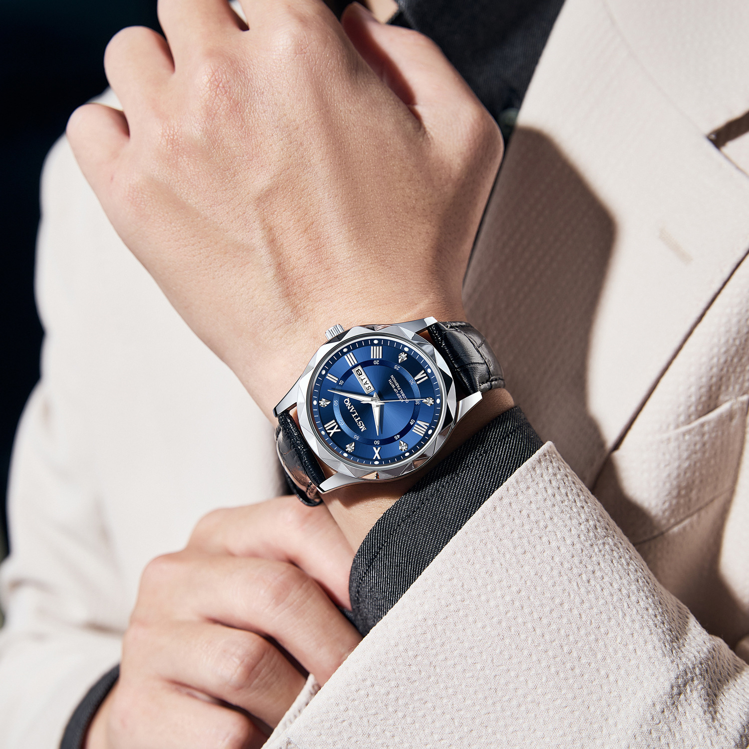 正品男士手表青少年高颜值防水时尚商务高档手表男款学生夜光手表