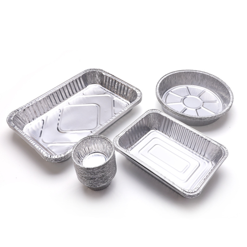 Household Air Fryer Foil Plate Baking Tray Barbecue Plate Food Baking Tool Aluminum Foil Plate Disposable Wholesale