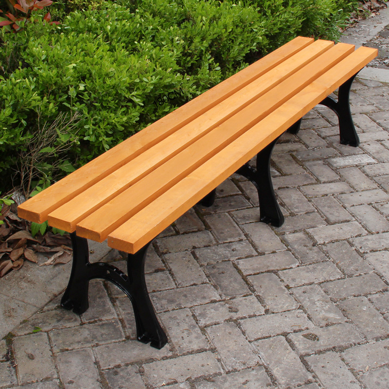 防腐木板凳户外公园坐凳景观排凳庭院长板凳长条实木商场休息凳