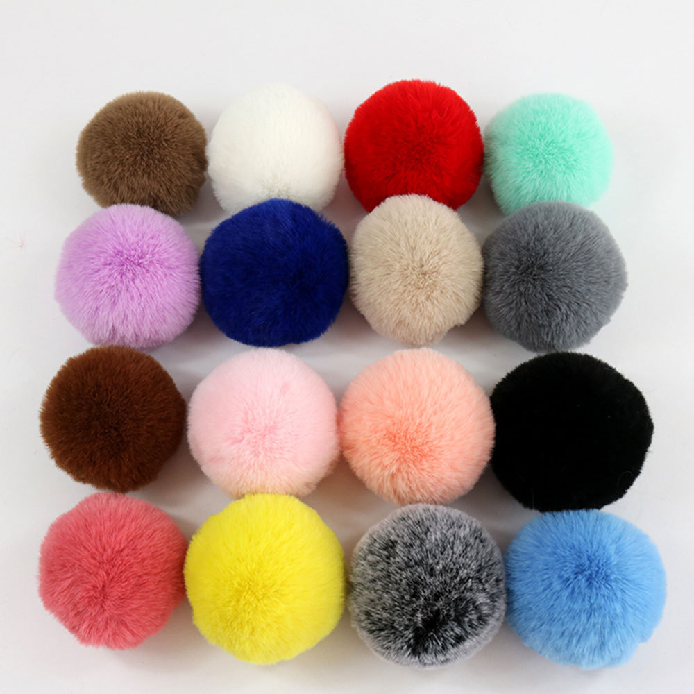 定制仿獭兔毛球人造毛球 假毛毛球diy毛球挂件饰品圣诞毛绒球辅料