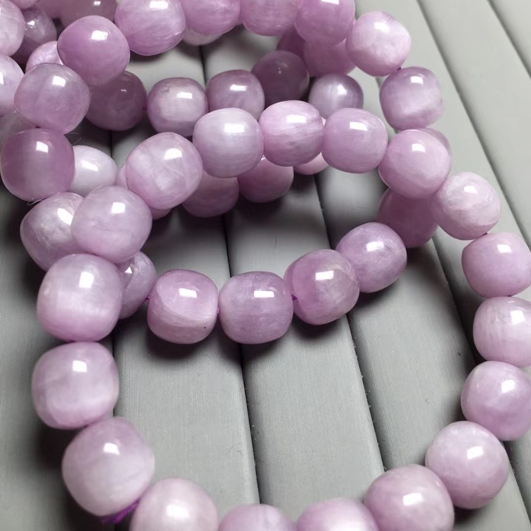 天然紫锂辉老型珠手串纹路清新时尚复古颜色漂亮品质好厂家批发