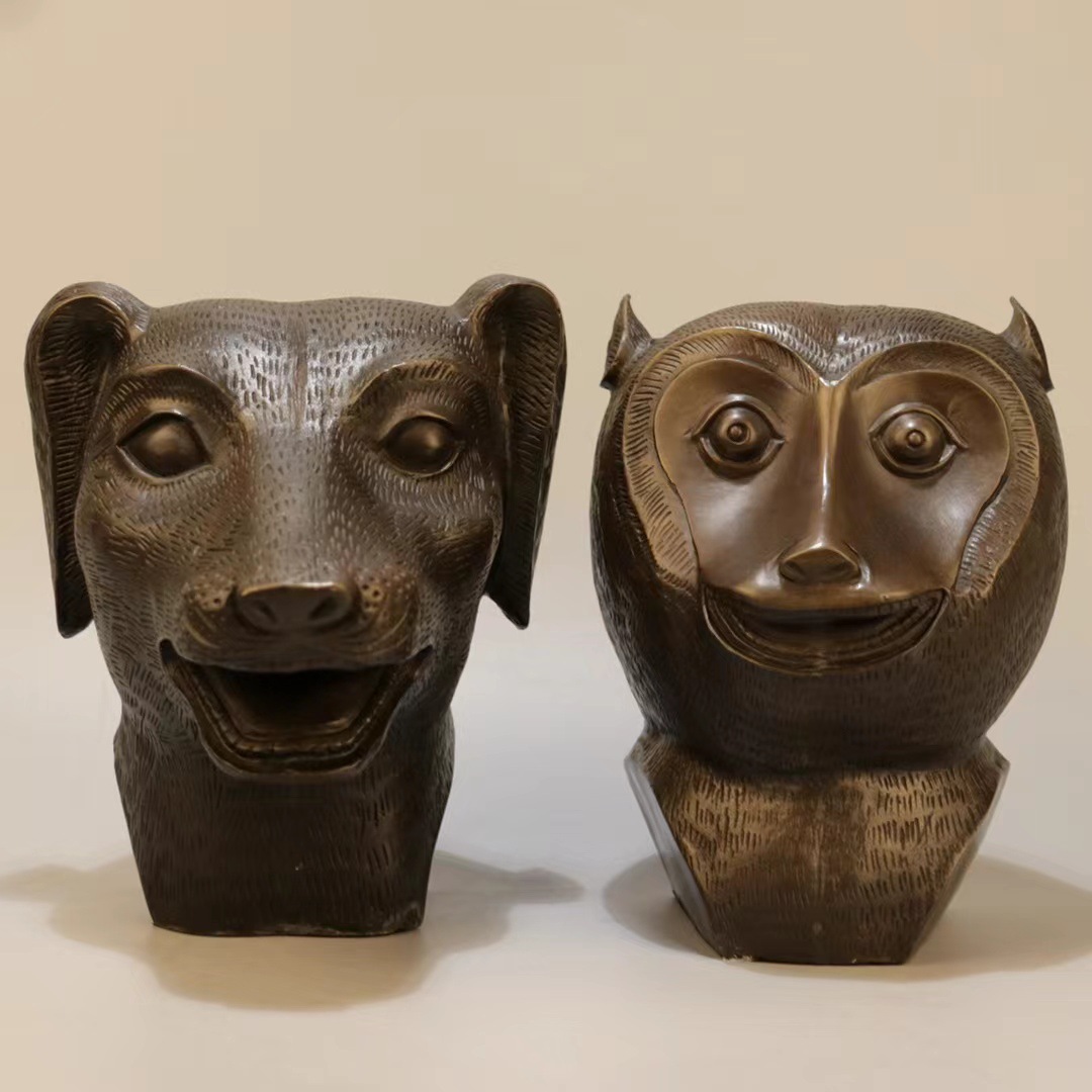 黄铜圆明园十二生肖12兽首铜全套鼠牛虎兔龙蛇马羊猴鸡狗猪摆件工