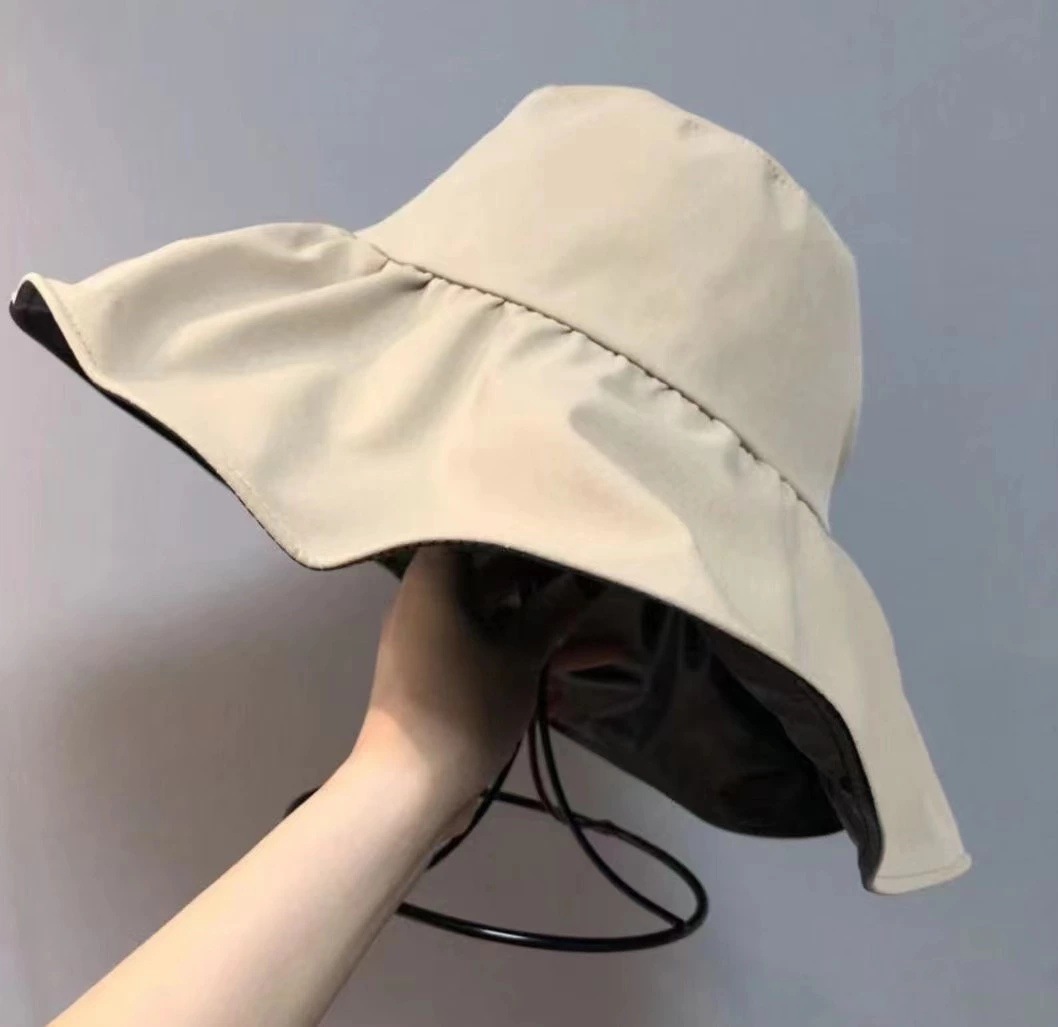 Vinyl Big Brim Fisherman Hat Uv Protection Sun Hat Cover Face Big Brim Foldable Sun Hat Internet Famous Hat