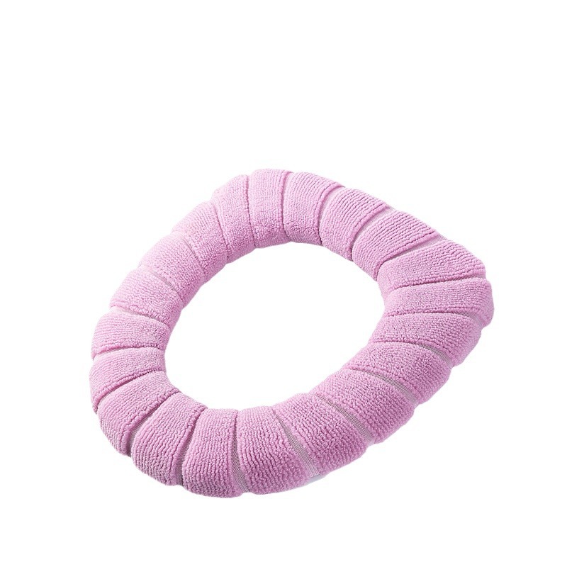 Popular Winter Home Toilet Mat Knitted Thickened Fleece-Lined Toilet Seat Household Toilet Seat Warm Toilet Seat Cushion