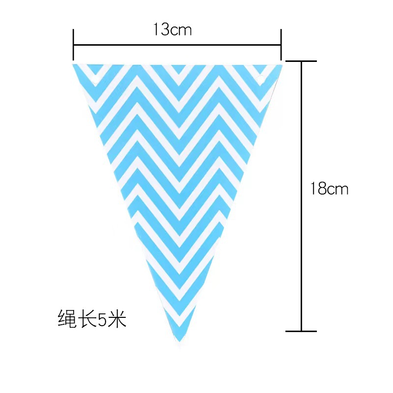 Nordic Ins Bronzing Pennant Colorful Flags Latte Art Pennant String Flags Festival Birthday Party Decoration Triangle Hanging Flag