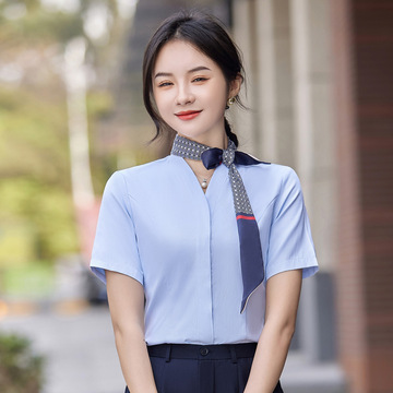 2023新款中国移动工作服营业厅女长袖衬衫工装营业员短袖衬衣套装