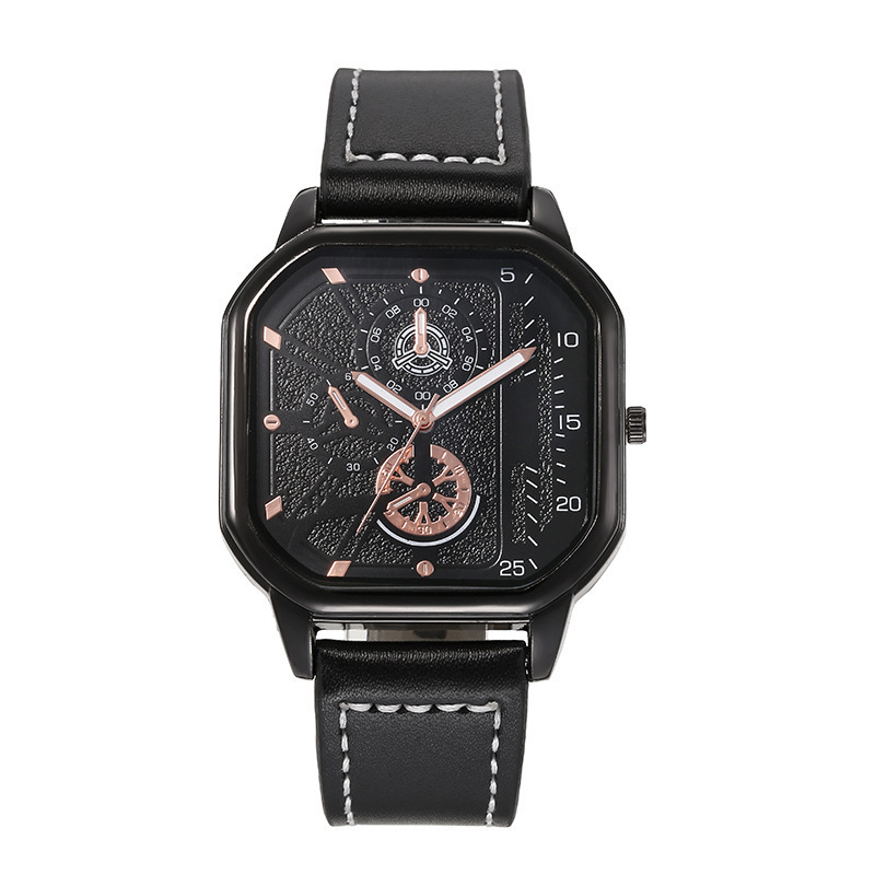 Men's Watch Ins Good-looking Student Party Square Quartz Watch Trend Large Dial Youth Waterproof Sports