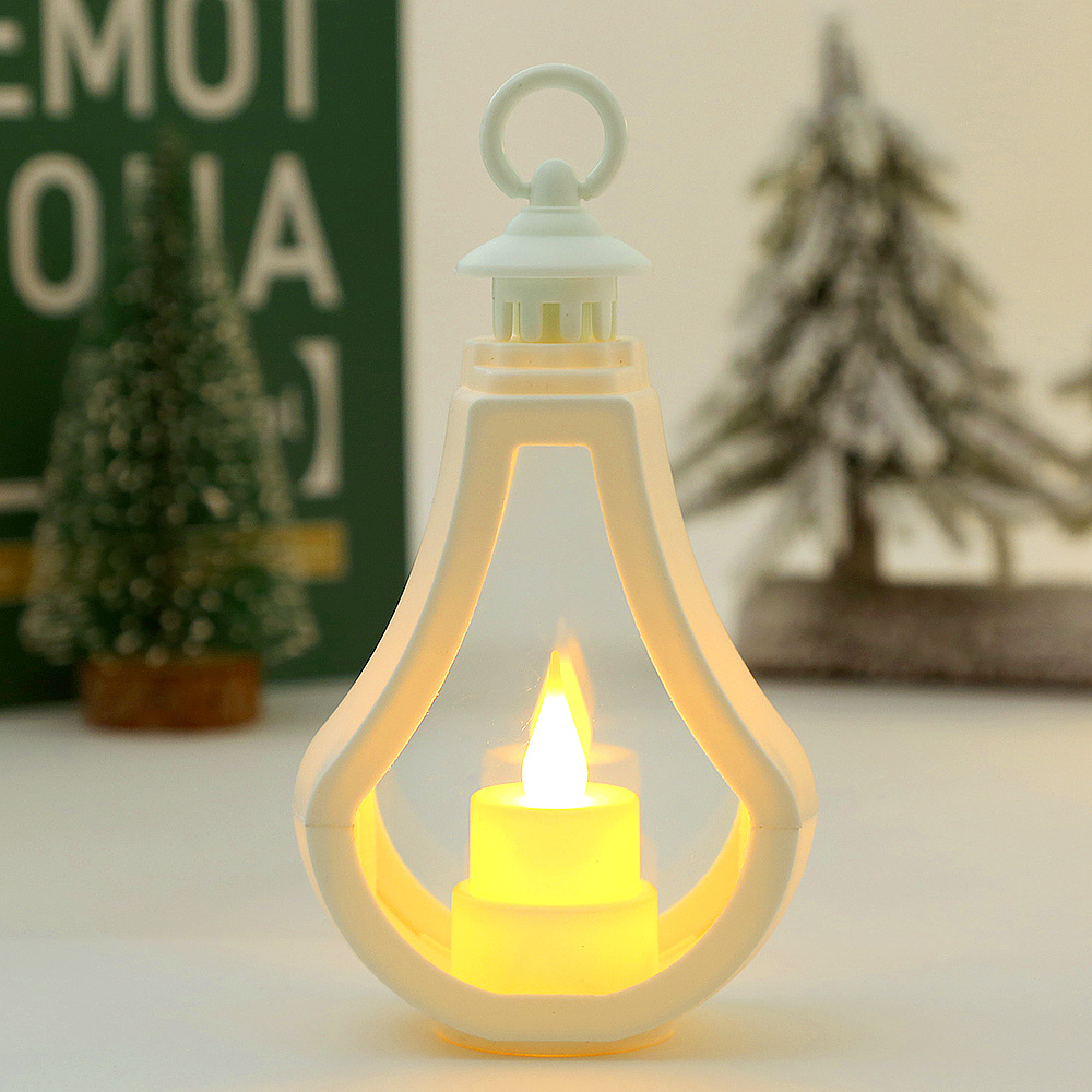Retro Small Oil Lamp Led Electronic Candle Light Portable Small Lantern Creative Holiday Decorations Decoration Gifts Storm Lantern
