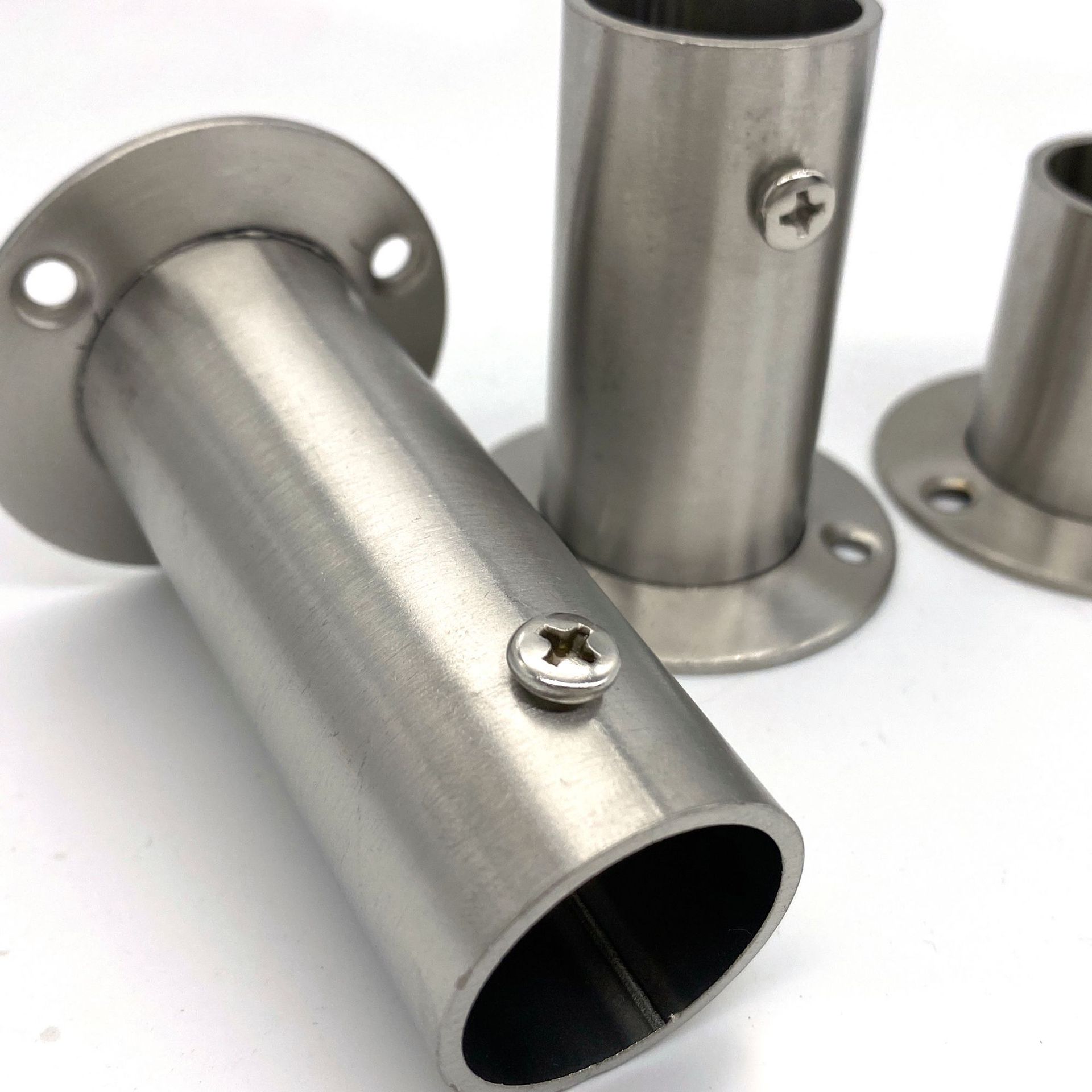 加长加厚不锈钢高脚法兰座卫浴衣管托配件尾端管连接件高兰支架