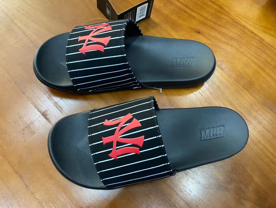 mlb棒球联盟外贸单情侣款一字拖舒适防滑耐磨韩版男女拖鞋价便宜