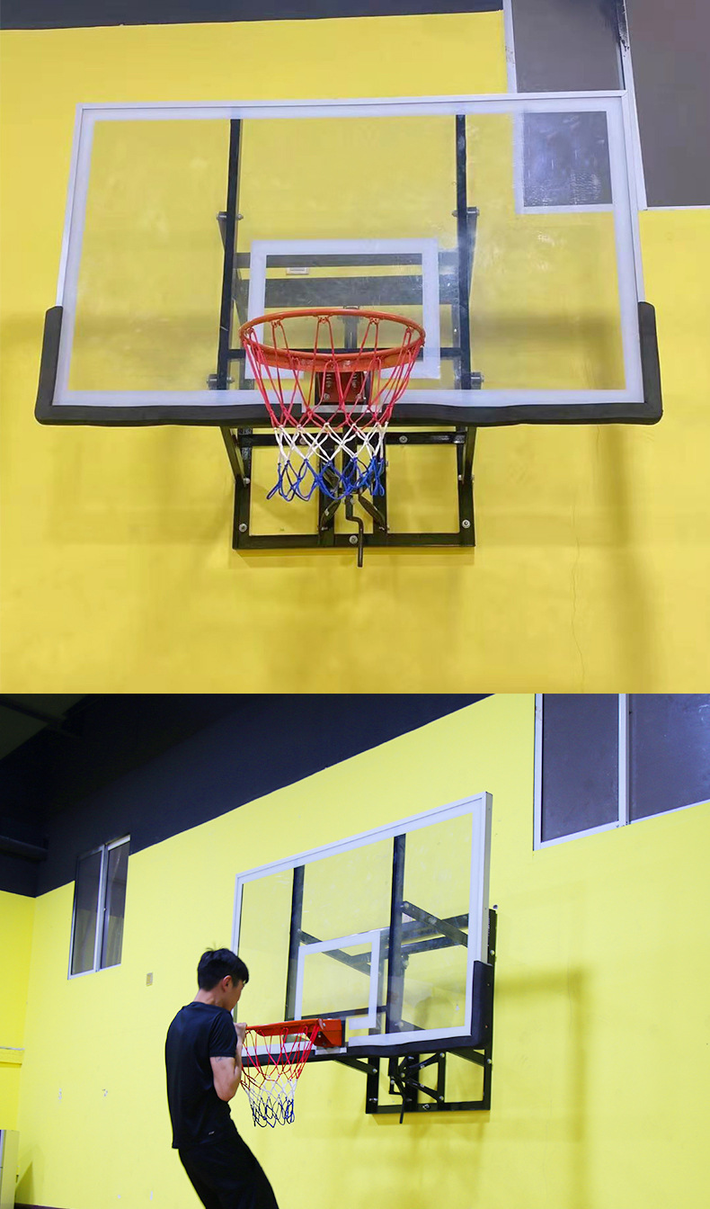 挂墙壁式壁挂式成人家用儿童篮板篮球框培训户外蓝球架室内篮球架