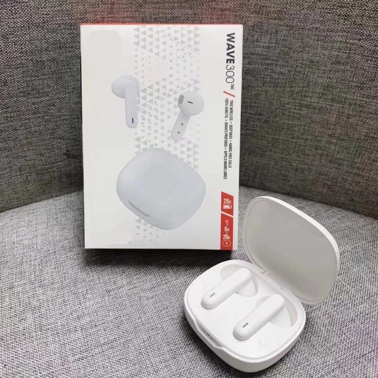 跨境新款WAVE300TWS真无线W300蓝牙耳机半入耳式运动通话音乐耳机