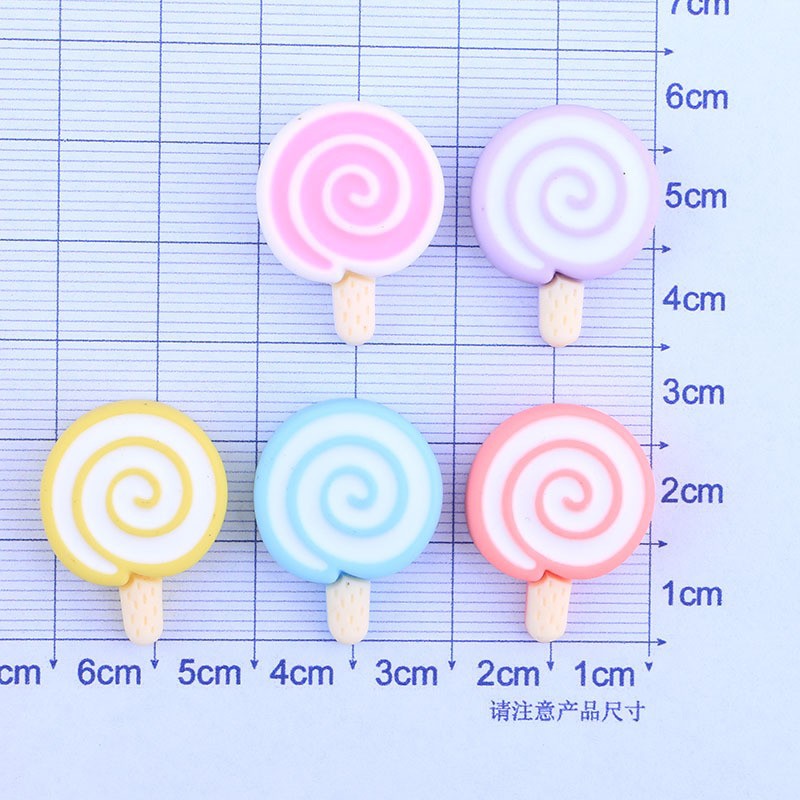 Transparent Lollipop Cream Glue DIY Phone Case Material Package Resin Accessories Barrettes Fruit Barrettes Head Rope Wholesale