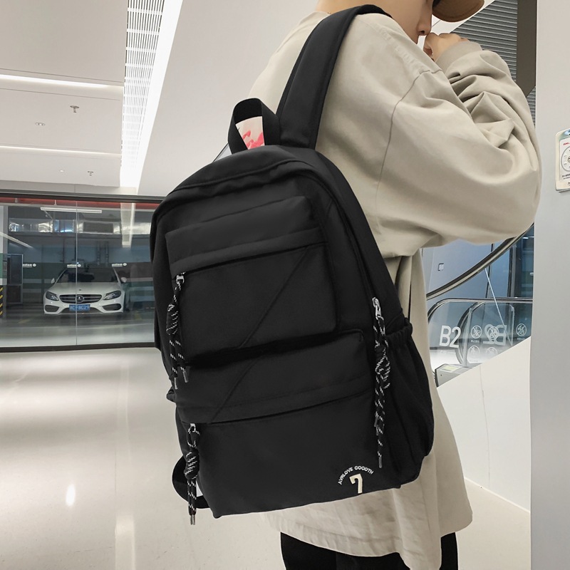 New Large Capacity Backpack Harajuku Ins Color Matching Junior and Middle School Students Student Schoolbag Simple Niche Trendy Backpack