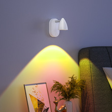 充电免布线壁灯家用日落氛围卧室客厅背景墙装饰画灯无线遥控云贸
