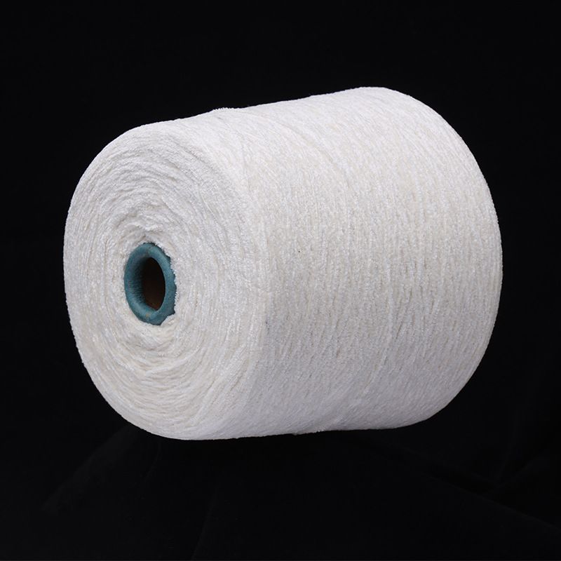 2支粘棉混纺雪尼尔纱线针织围巾功能性织布胚纱