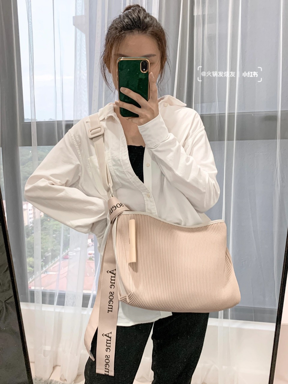 马来西亚creamcouch蛋糕包女包水桶包夏季褶皱软皮托特包