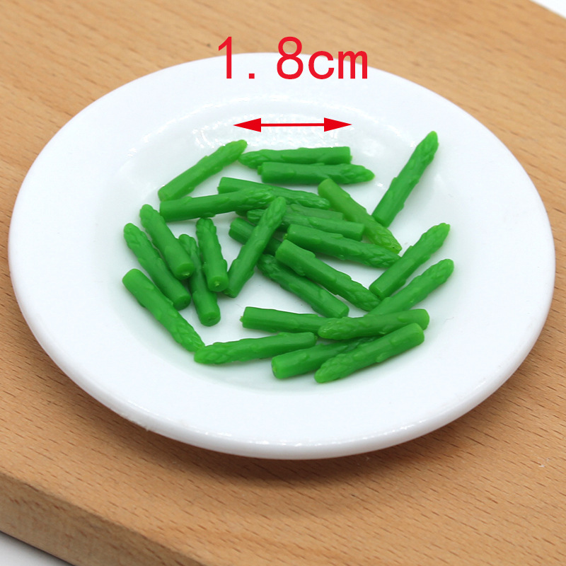 1.8cm mini simulation asparagus miniature food model diy dollhouse kitchen decoration wholesale