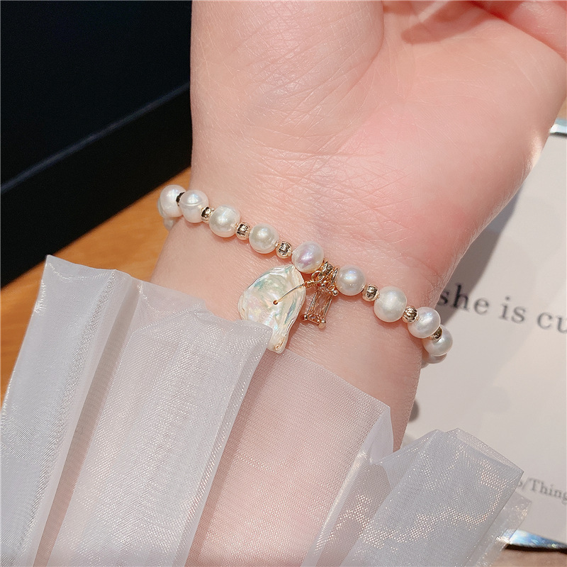 Temperamental All-Match Freshwater Pearl Bracelet Female Special-Interest Design Bracelet High Sense Bracelet