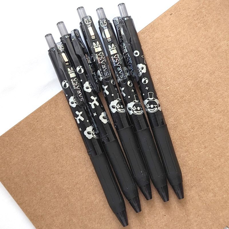 New Zebrazebra Jj15 Circus Limited Dark Night Clown 0.5 Press Gel Pen Laser Pattern Limited