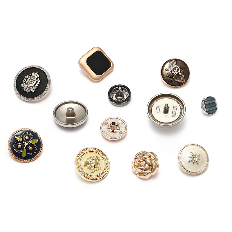 Die-Casting Zinc Alloy Hand Sewing Button Clothing Coat Hand Sewing Hardware Accessories Button Can Be Customized Logo Point Paint Cufflinks