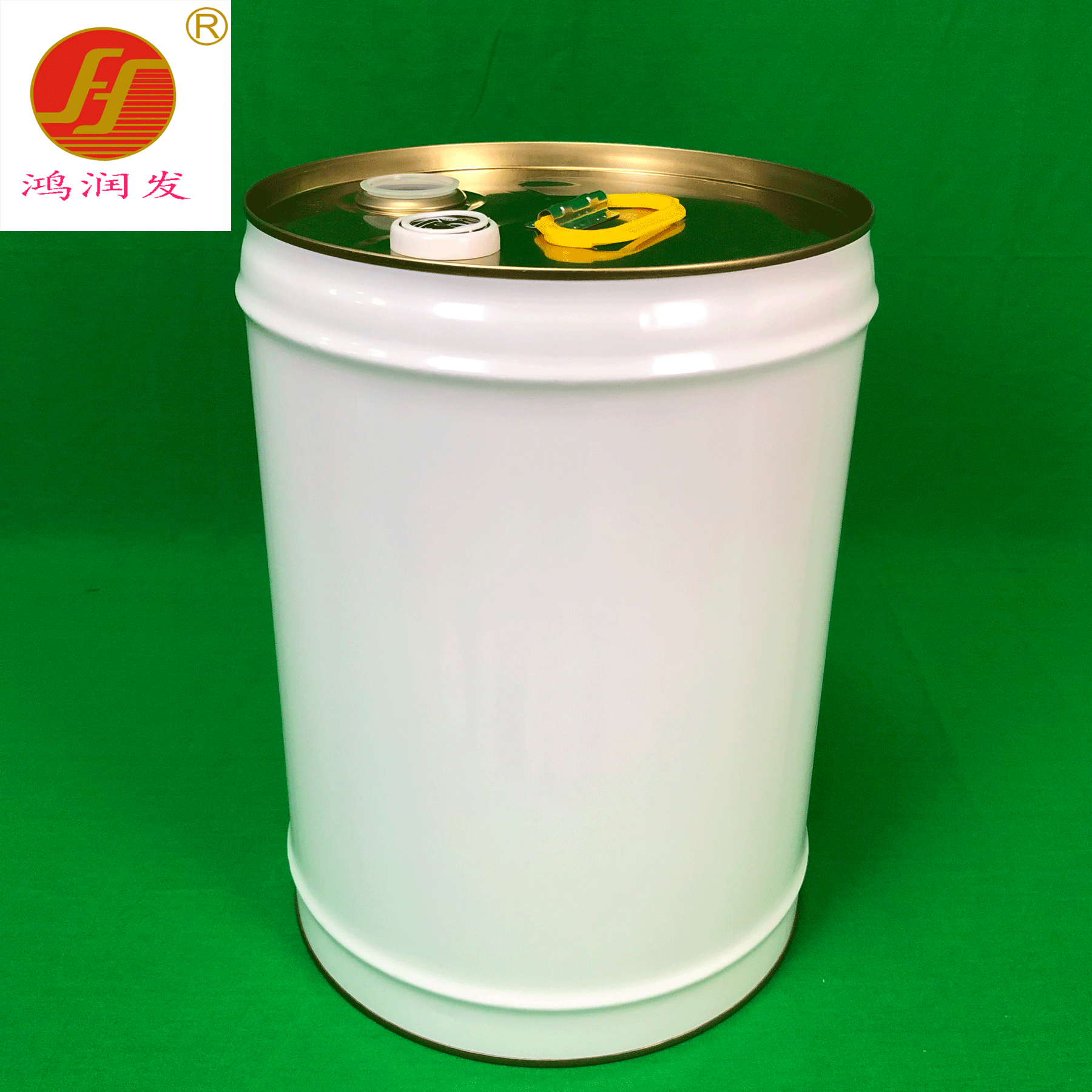 厂家现货 20升涂白圆形铁桶 20kg缩颈桶铁罐20l铁皮桶胶水 油漆桶