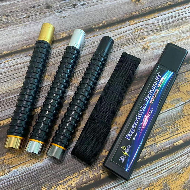 现货工厂直销 高碳钢野人谷甩棍 破砖悍马伸缩棍 车载防身三节棍